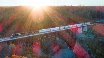 NS reported double-digit revenue and EPS growth in first-quarter 2022, noting that fuel and pricing gains “more than offset volume declines.”