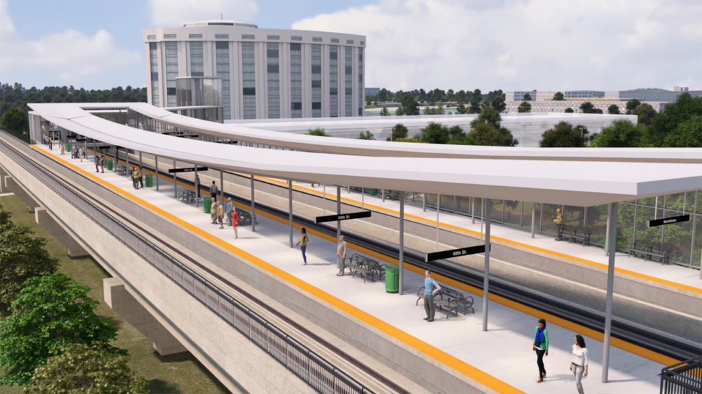 SEPTA’s King of Prussia Rail project will extend the existing Norristown High Speed Line (NHSL) four miles into King of Prussia, providing a “one-seat” ride from any station along the NHSL.