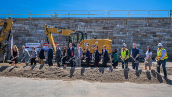 MassDOT, the MBTA, local elected leaders, community partners and others joined together to celebrate a groundbreaking for upcoming improvements at Winchester Center Station.
