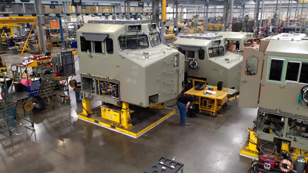 Pictured: Main cab for UP modernized locomotive at Wabtec’s Fort Worth plant. (Photograph Courtesy of Wabtec)