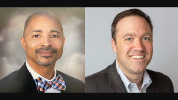 Johnny Dunning Jr., COO, Orange County Transportation Authority (left); Matt Mahoney, Director of Business, Marmon Rail & Leasing.