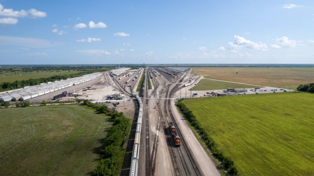 Liberty Development Partners—comprising Connor Investment Real Estate and Logistics and Development Resources—has closed on the purchase of CMC Railroad and the 1,158-acre Gulf Inland Logistics Park near Houston. (Photograph Courtesy of Liberty Development Partners)