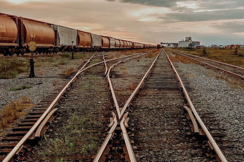 Hudson Bay Railway connects with CN in The Pas, running north through Manitoba to the Hudson Bay at the Port of Churchill.