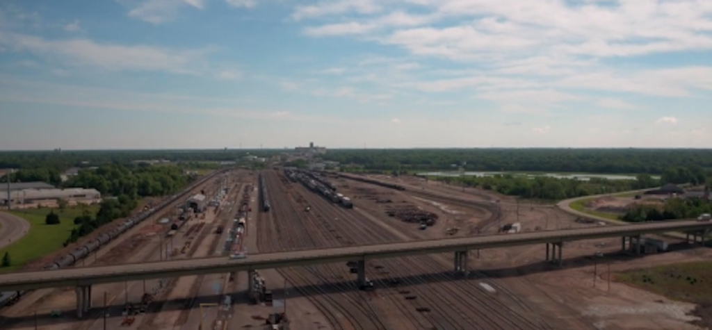 The rail extension will serve the planned development of GAF Materials in the Kansas Logistics Park.