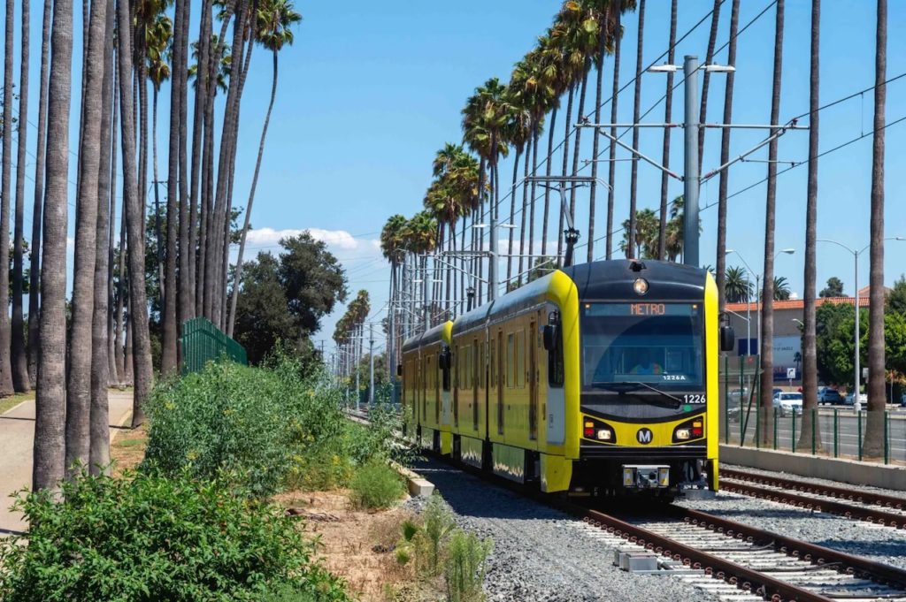 The K Line next to Edward Vincent Jr. Park in Inglewood. (Metro)