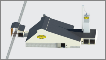 Rendering of Northside Elevator Inc.’s completed fertilizer facility in Stanley, Wis. (Courtesy of Northside Elevator Inc.)