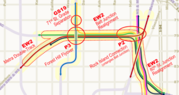 The Forest Hill Flyover project will construct a bridge to eliminate conflicts between train movements.