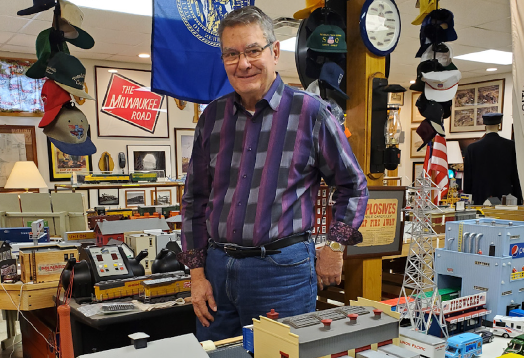 Wimmer's collection spans more than 10,000 railroadiana artifacts with a special focus on railroad engineering memorabilia.