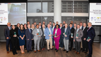 NS on Jan. 17 honored 15 customer and supplier recipients of its inaugural Thoroughbred Sustainability Partner Awards, which honor corporate programs in three categories: achieving “significant energy efficiency savings”; implementing “innovations that have significantly contributed to a more sustainable future”; and working to “promote stewardship of the environment.” (Photograph Courtesy of NS)