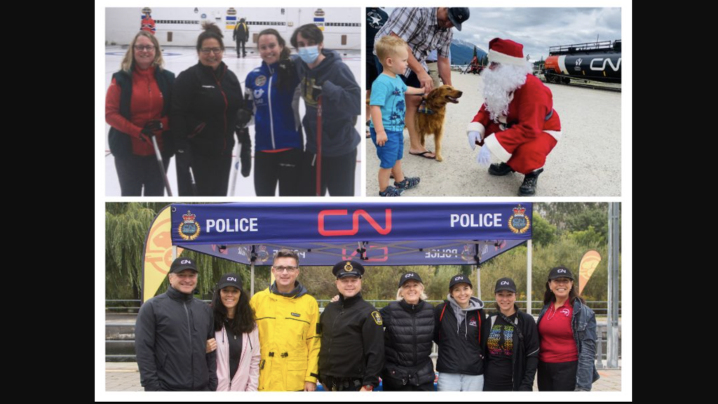 CN on Feb. 23 Tweeted: “The CN Employees’ and Pensioners’ Community Fund annual campaign has raised a record C$2.19 million this past year to help make our communities better places to live, work and play. Tremendous thanks to CNers and everyone involved for their generous donations!” (Collage Courtesy of CN, via Twitter)