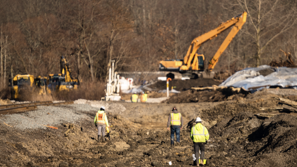 “We are working around the clock to remediate the remaining issues in East Palestine. We continue to listen to the experts and cooperate with state, federal, and local government agencies. We are committed to this for as long as necessary.” —NS, via Twitter on March 9. (NS Photograph)