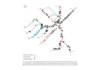 The MBTA has launched a Speed Restrictions Dashboard that will provide riders with up-to-date information on speed restrictions across the agency's system. (Image Courtesy of MBTA)