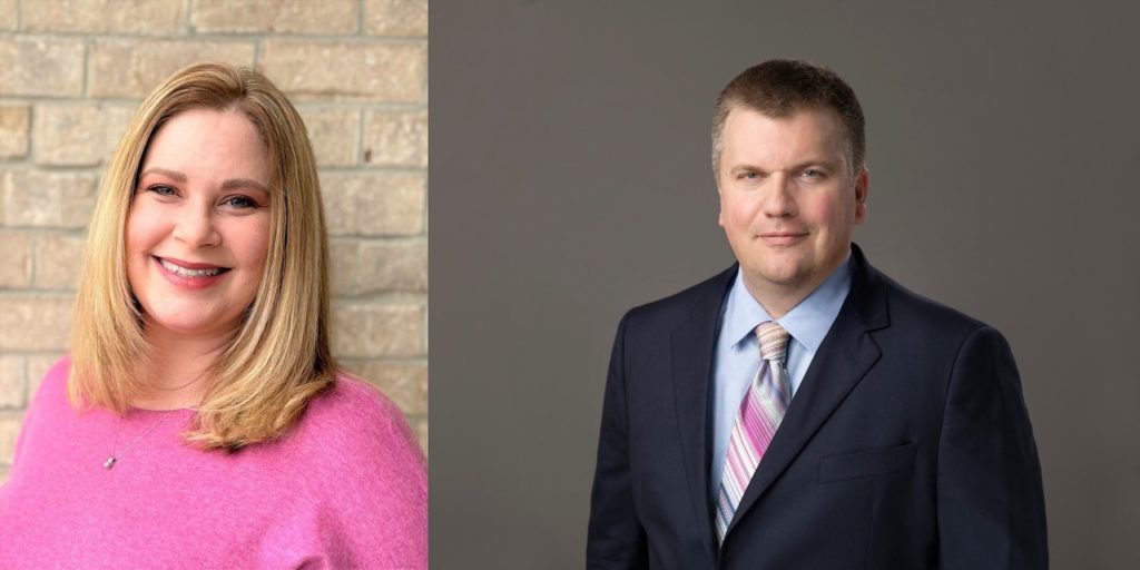 Koppers Senior Manager of Regulatory Affairs Leigh Ann Richardson (left) and Transdev Deputy General Counsel for Litigation Neal Krokosky (right).