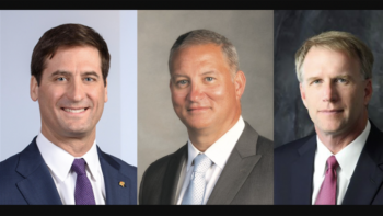 G&W’s Jack Hellmann (left), Michael Miller (center) and Mike Peters.