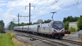 (Amtrak train on the Keystone Corridor, Jim Blaze Photograph)