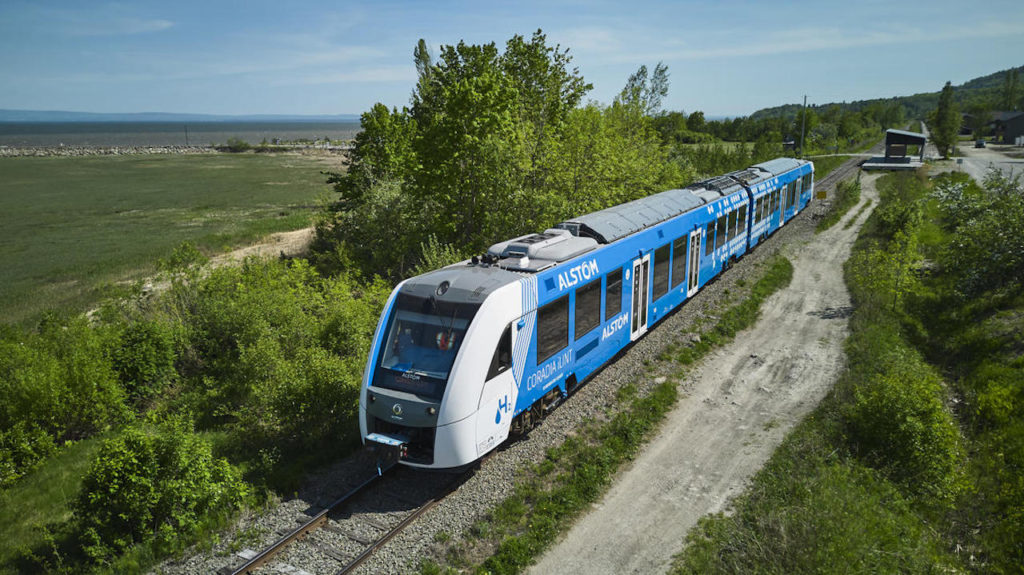 Alstom's Coradia iLint hydrogen train carried its very first North American passengers on June 17, 2023