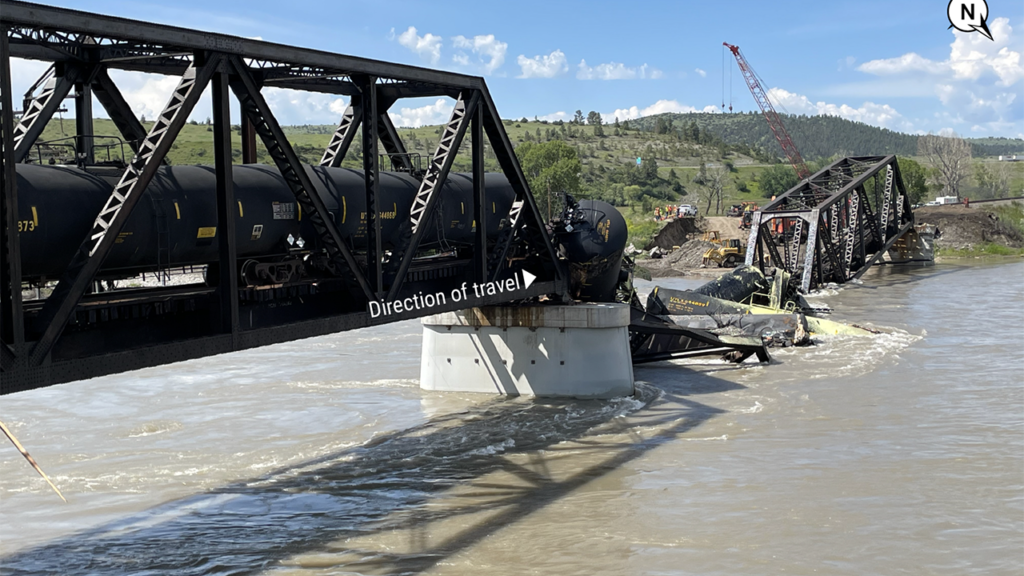 View of the accident scene, courtesy of NTSB.