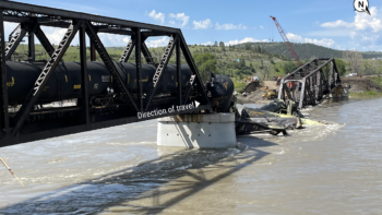 View of the accident scene, courtesy of NTSB.