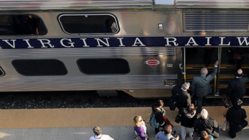 For first-quarter 2023, Virginia Railway Express commuter rail ridership rose 113.90% from first-quarter 2022. (VRE Photograph via Twitter)