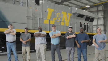 The L&N heritage paint scheme was designed and applied at the CSX Locomotive Shop in Waycross, Ga. (Screen-grab courtesy of CSX)