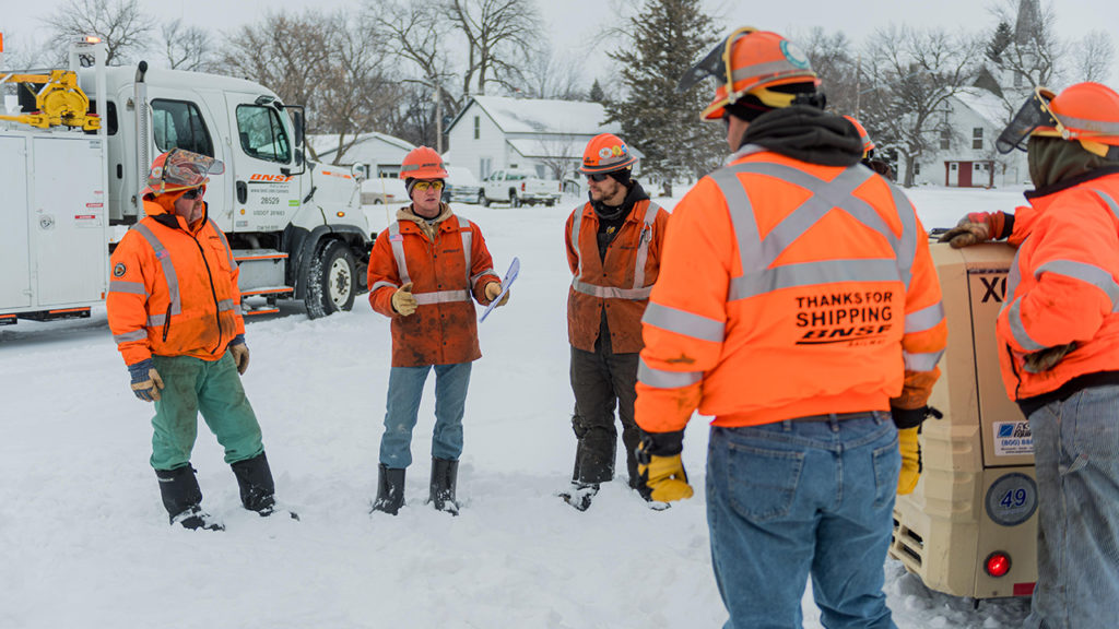 Every year, BNSF starts working on its winter action plans long before the first freeze. (BNSF Photograph)