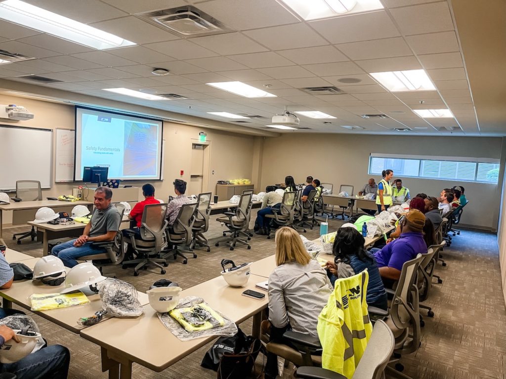 Chemicals Marketing Group doing an in-class session on “Safety Fundamentals” of railroad operations.