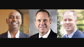 Matthew Tucker, Global Transit Director at HDR (left); Rick Clary, Vice President of Human Resources at A. Stucki Company (center); and Christopher King, Chief Commercial Officer at Duos Technologies.