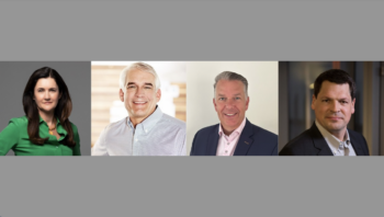 From Left to Right: Kristin Fallon, Chief Marketing Officer, Bentley Systems; Chris Bradshaw, Chief Sustainability Officer, Bentley Systems; Colin Ellam, Chief Executive Officer of Cohesive; and Oliver Conze, Senior Vice President, Bentley Infrastructure Cloud. (Images Courtesy of Bentley Systems)