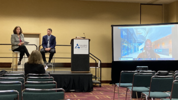 At Railway Interchange 2023, Jack Isselmann, SVP External Affairs at The Greenbrier Companies, and Doretha Smith, Diversity Programming Leader at Norfolk Southern (right) discussed the challenges and opportunities of running a supplier diversity program. Debbie Taylor of Edna A. Rice Executive Recruiters moderated the session.