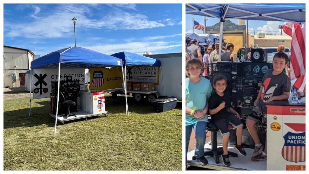 A Union Pacific locomotive simulator gave locals in Deming, New Mexico, and Willcox, Arizona, a hands-on opportunity to learn about rail safety.