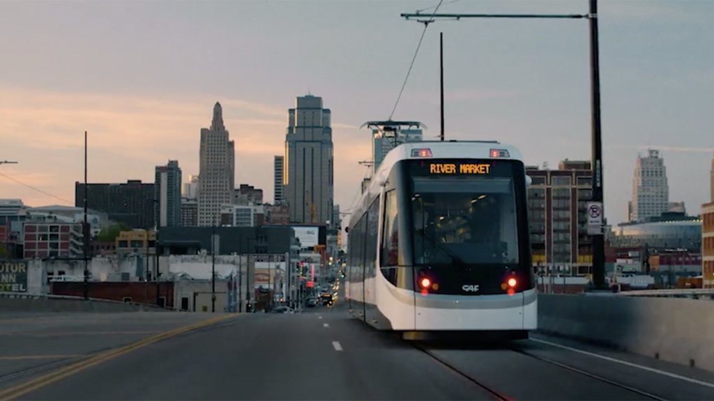 One of the projects that USDOT and Kansas City, Mo., could move forward under a new partnership agreement is the bi-state east-west streetcar extension. Valued at $1.5 billion, it could link the University of Kansas Medical Center in Kansas City, Kans., in the east to the Truman Sports Complex in Kansas City, Mo., in the west. (Screenshot of KC Streetcar video)