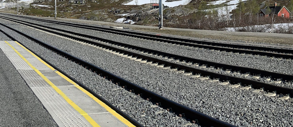 Figure 1. Rail, ties, and ballast on a heavy-haul mountain railway above the Artic Circle in Norway. (Courtesy of Gary T. Fry.)