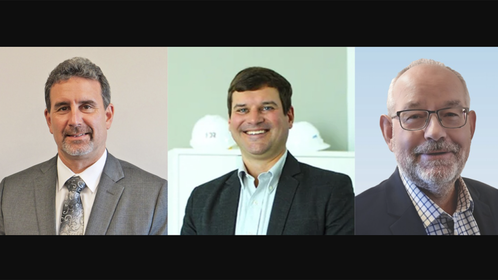 Scott Drainville, CEO, Hillsborough Transit Authority (left); Sean Flaherty, Transportation Sustainability and Resiliency Director, HDR (center); and David Cochrane, Senior Vice President and Transportation Program Director, WSP