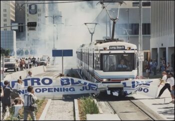 The Blue Line opens, 1990