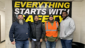 NS started the New Year with a network-wide event “raising awareness around the importance of working safely and maintaining a safe work environment.” Pictured: NS railroaders from Whitaker Yard in Austell, Ga. (NS Photograph)