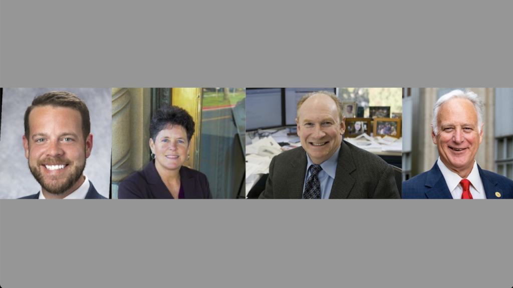 From Left to Right: Andy Daly, Senior Director of Passenger Operations, CSX Railroad; Stacey Mortensen, Executive Director, San Joaquin Joint Powers Authority (SJJPA); Lee Ohanian, Senior Fellow (adjunct), Hoover Institution; and Kirk Watson, Mayor, City of Austin, Texas.