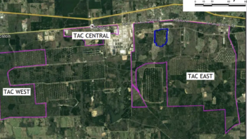 The new Brazos industrial development site is on the TexAmericas Center East Campus in Hooks, Tex., which is two hours east of Dallas and two hours southwest of Little Rock. (TexAmericas Center Map)