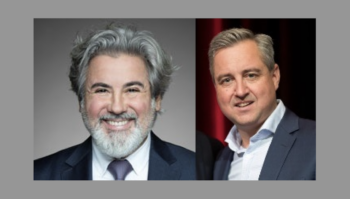 Minister of Transport Pablo Rodriguez (left) and RAC President and CEO Marc Brazeau (right).