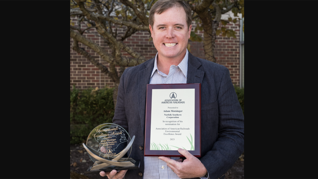 2023 Environmental Excellence Award Winner, Adam Motzinger. (AAR Photograph)
