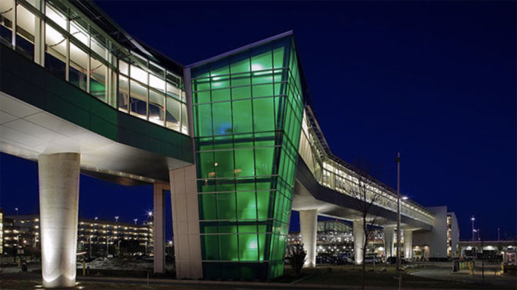 A preliminary design and environmental study will be completed this year on bringing Amtrak service to the Warwick/T.F. Green Airport Station (pictured) in Rhode Island, which is currently served by the Massachusetts Bay Transportation Authority. (City of Warwick Photograph)