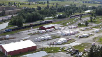 Pittsburg, Kans.-based Watco’s Eureka Transload Terminal in Montana. (Watco Photograph)
