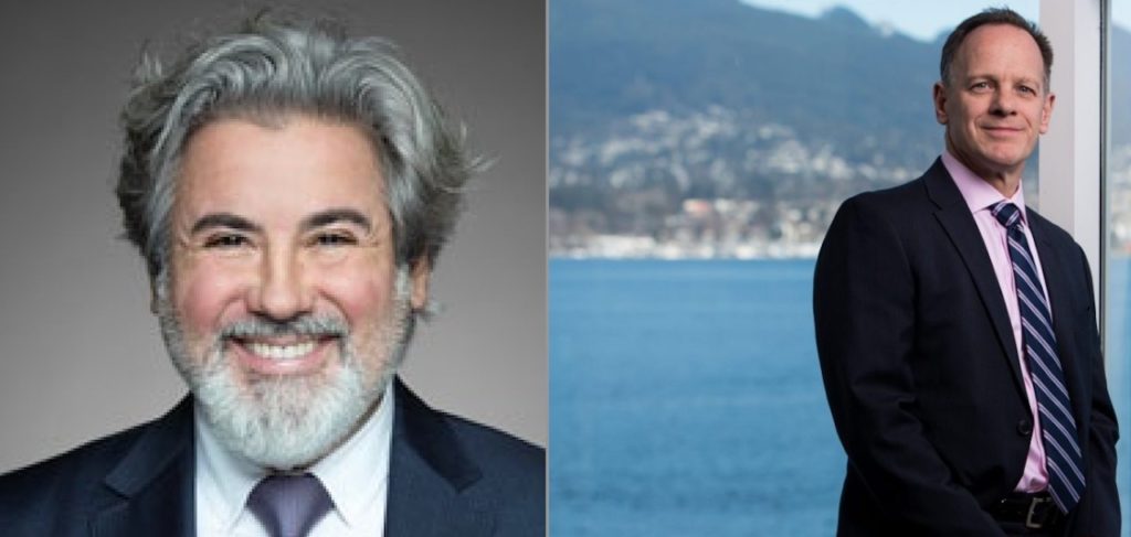 Minister of Transport Pablo Rodriguez (left); Vancouver Fraser Port Authority President and CEO Peter Xotta (right).