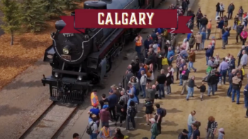 CPKC held its Final Spike Steam Tour kick-off event on April 24 at its headquarters in Calgary. (Screenshot of CPKC Video)