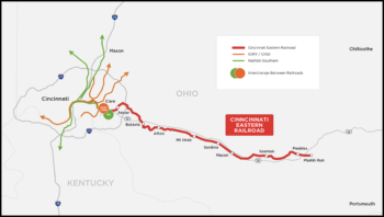 (Map Courtesy Cincinnati Eastern Railroad/CCET)