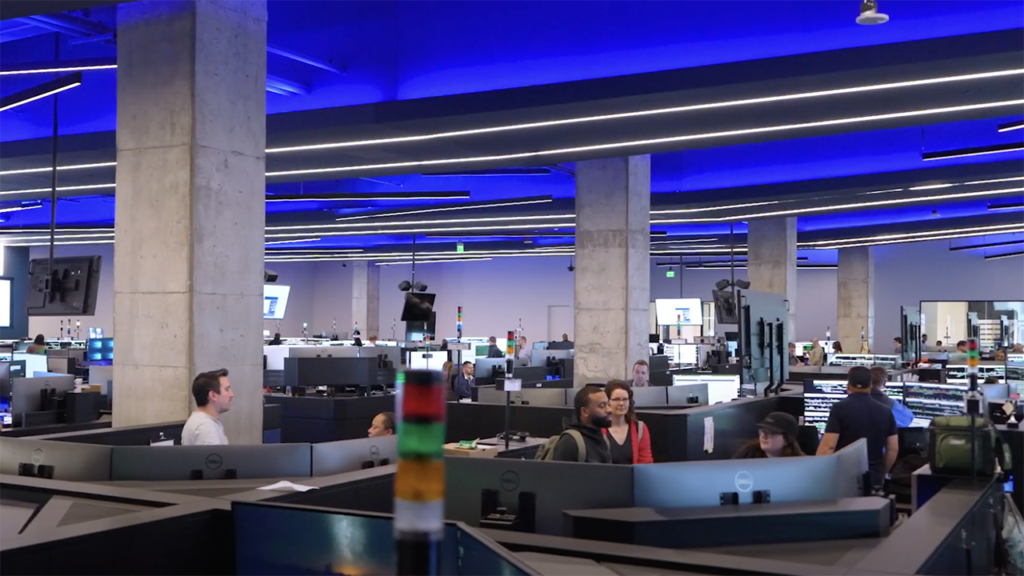 NS Network Operations Center “war room.” (Screenshot of NS video)