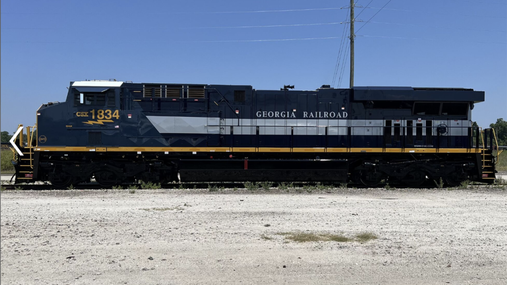 CSX debuts its latest heritage locomotive honoring Georgia Railroad. (CSX Photograph, via LinkedIn)