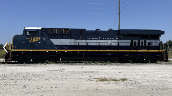 CSX debuts its latest heritage locomotive honoring Georgia Railroad. (CSX Photograph, via LinkedIn)