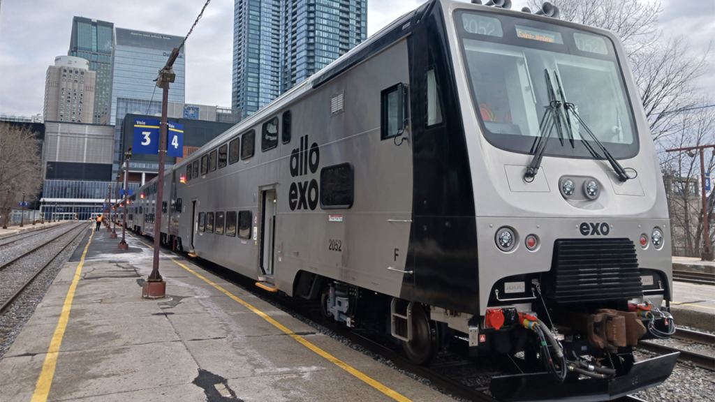 Exo’s first six CRRC bilevels will enter service this month in the Montreal metropolitan area. (exo Photograph)