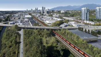“We’re proud to be a partner on the Holdom Overpass project. This new rail overpass will increase trade capacity at the Port of Vancouver and benefit the local community in Burnaby, B.C.,” CN reported via LinkedIn on July 9. (Image Courtesy of CN)
