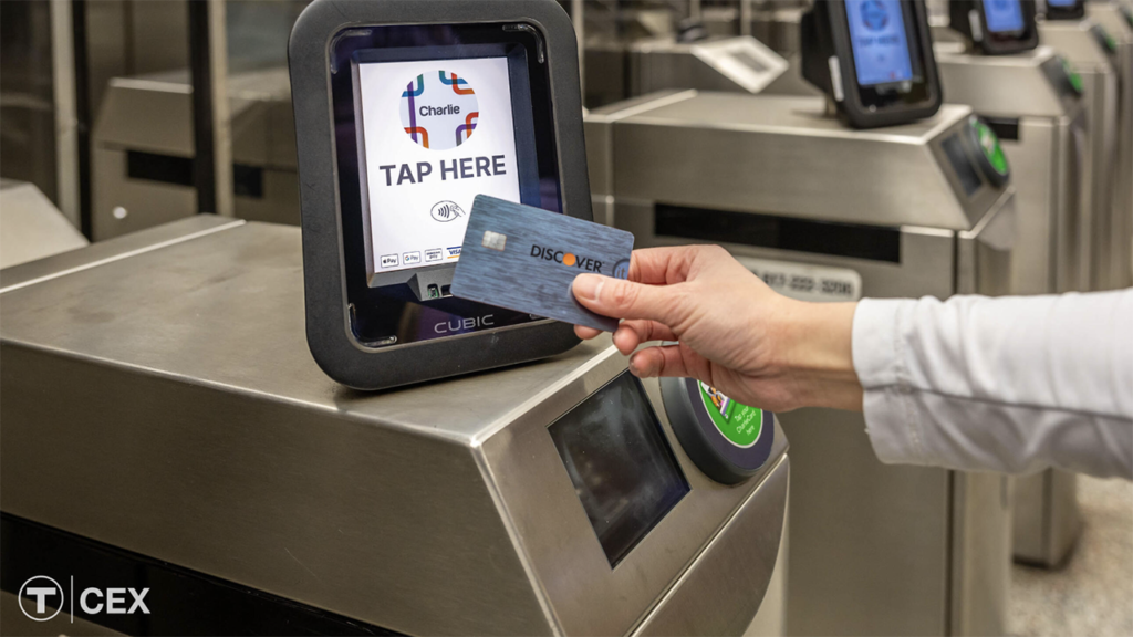 MBTA will begin accepting contactless payments onboard Green Line and Mattapan Line trolleys as well as buses, and at all gated subway stations beginning Aug. 1. (Photograph Courtesy of MBTA)